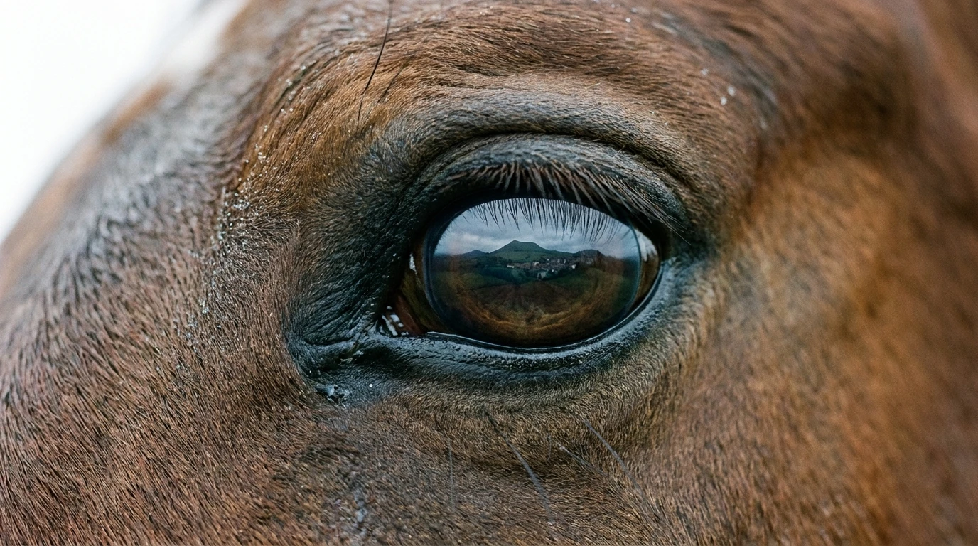Un regard de cheval au Ecurie PYTHAGORE, Thionne